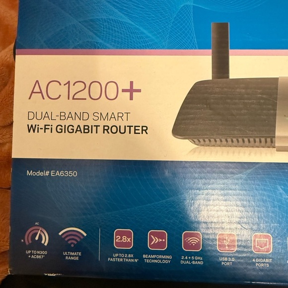 Linksys router AC 1200+ dual band smart WiFi gigabit router- NEW - Picture 3 of 11